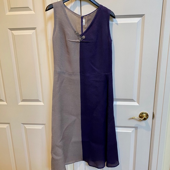 Vera Wang Gray and Purple Dress - Picture 3 of 7